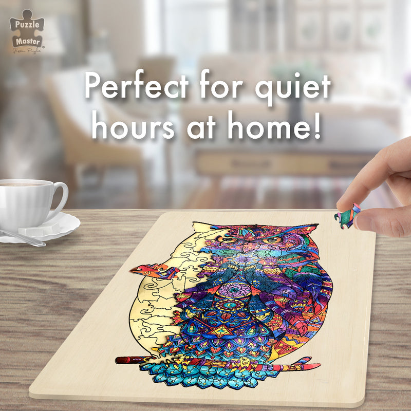 Load image into Gallery viewer, 130 Piece Wooden Jigsaw Puzzle, Owl