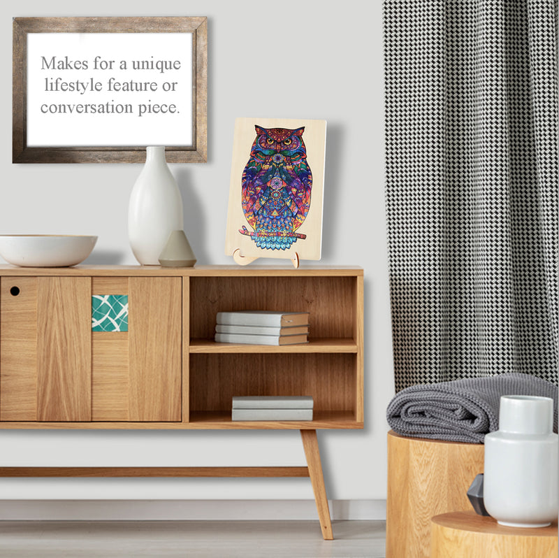 Load image into Gallery viewer, 130 Piece Wooden Jigsaw Puzzle, Owl