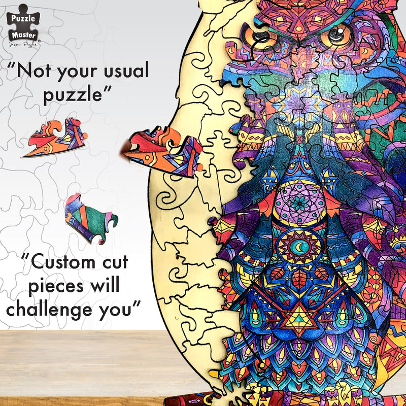 Load image into Gallery viewer, 130 Piece Wooden Jigsaw Puzzle, Owl