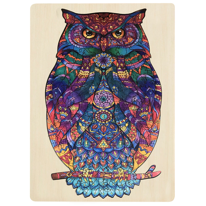 Load image into Gallery viewer, 130 Piece Wooden Jigsaw Puzzle, Owl