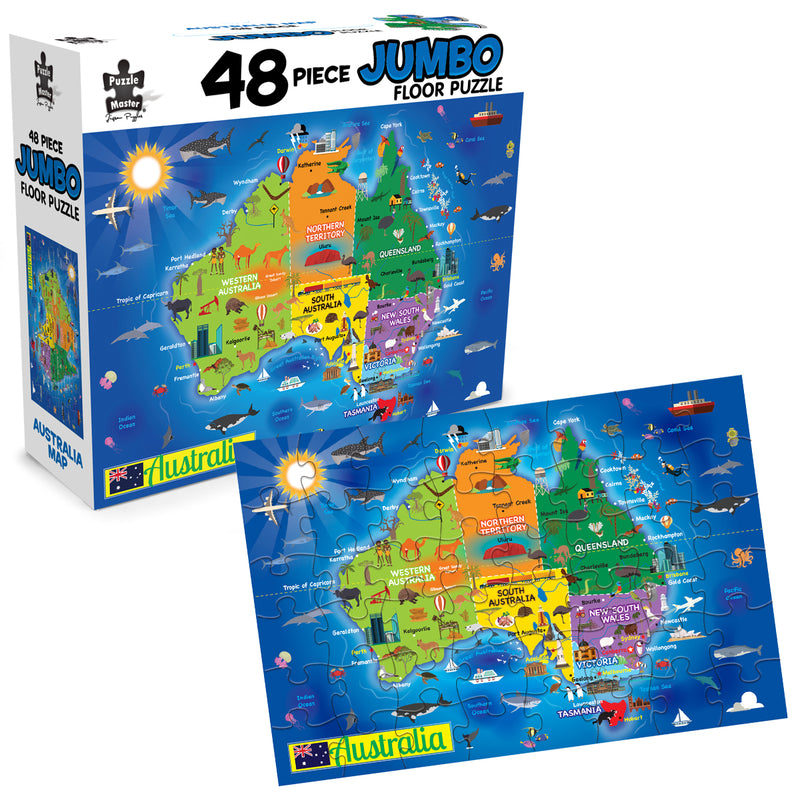 Load image into Gallery viewer, 48 Piece Jumbo Floor Puzzle Aussie Map
