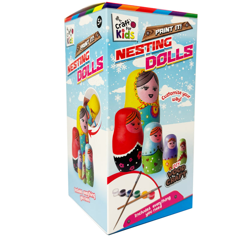 Load image into Gallery viewer, Paint Your Own Wooden Nesting Dolls