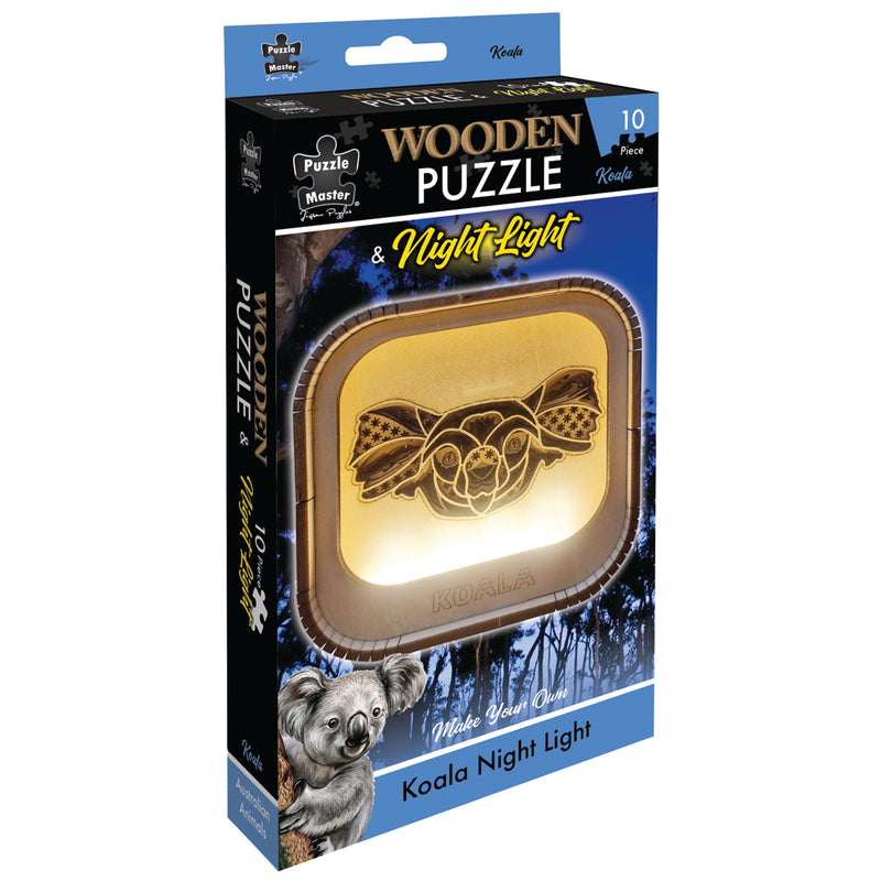 Load image into Gallery viewer, Wooden Night Light Puzzle Koala
