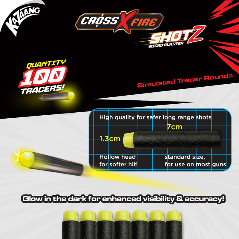 Load image into Gallery viewer, ShotZ Tracer DartZ 100 Piece Re-fill Pack