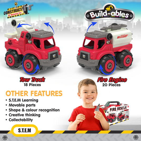 Build-ables - Fire Rescue Vehicles 2 in 1