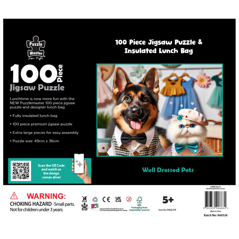Load image into Gallery viewer, Back of pack showing product details, puzzle image, warning and barcode information