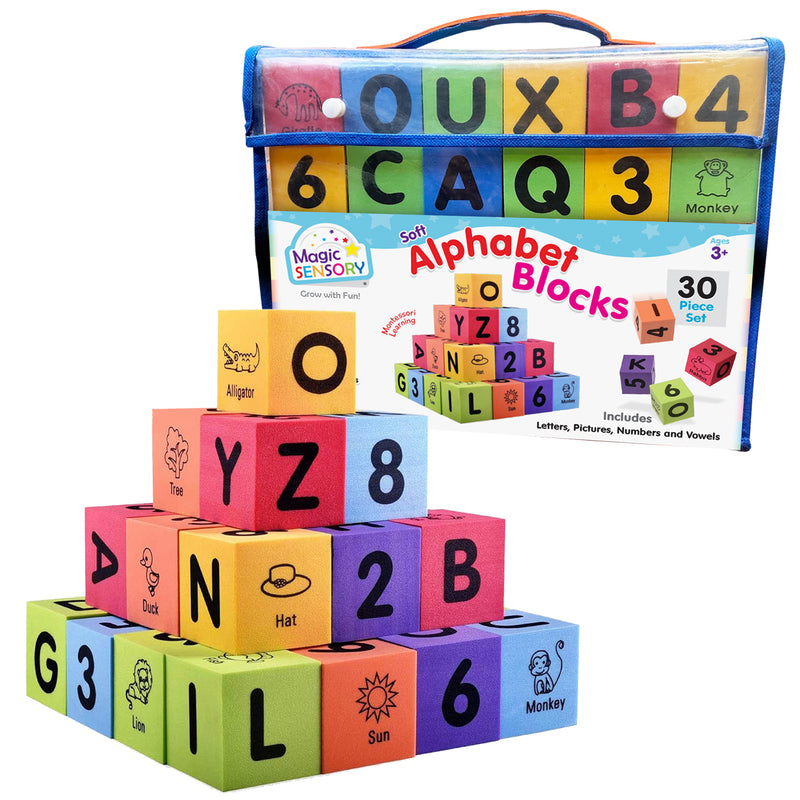 Load image into Gallery viewer, Alphabet & Number Foam Blocks