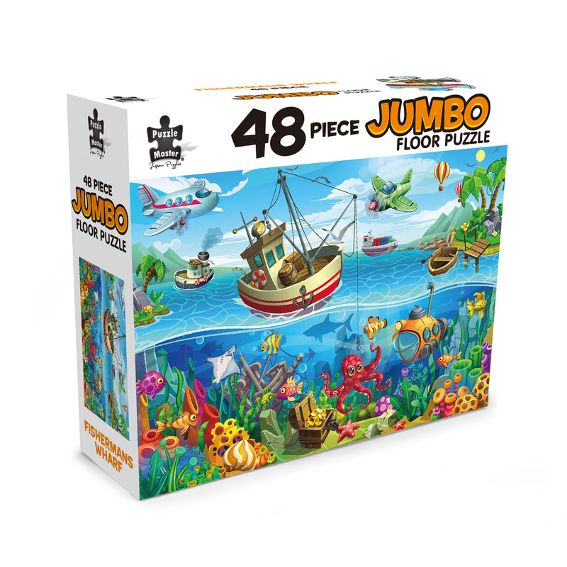 Load image into Gallery viewer, 48 Piece Jumbo Floor Puzzle Fishermans Wharf
