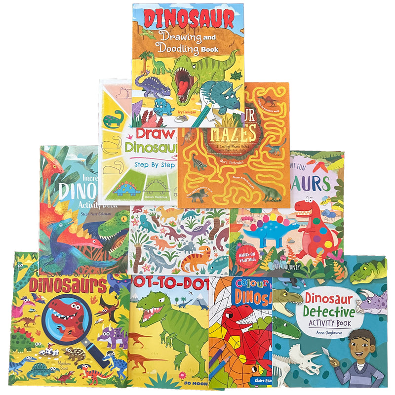 Load image into Gallery viewer, Roarsome Dinosaur 10 Book Activity Pack