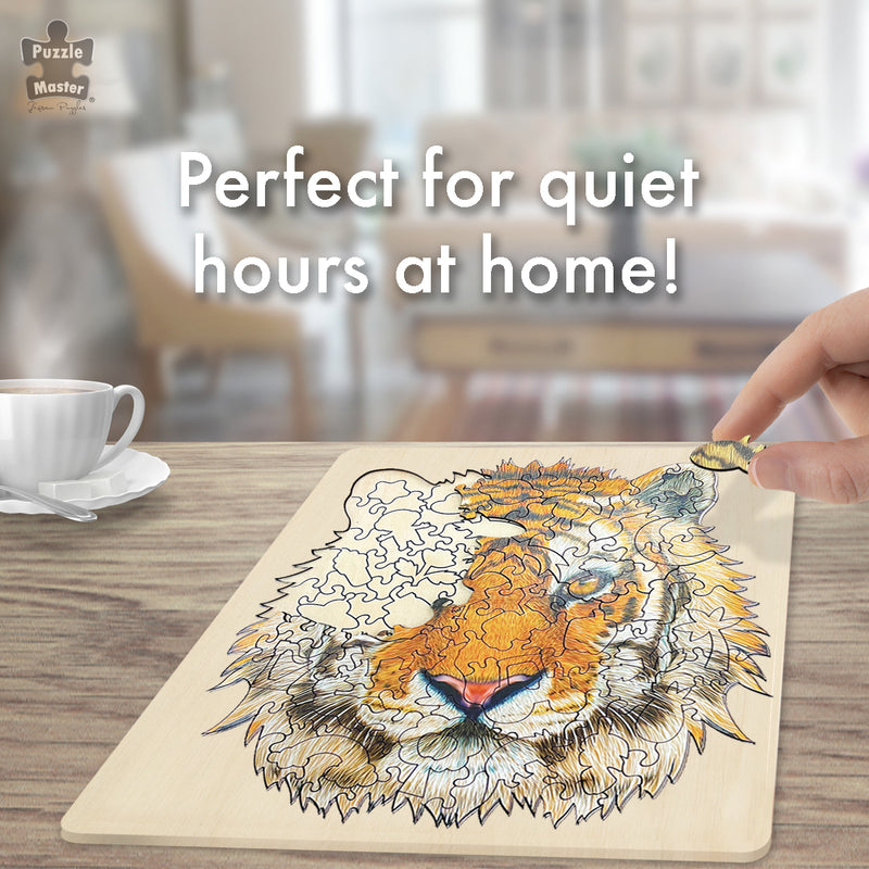 Load image into Gallery viewer, 130 Piece Wooden Jigsaw Puzzle Tiger