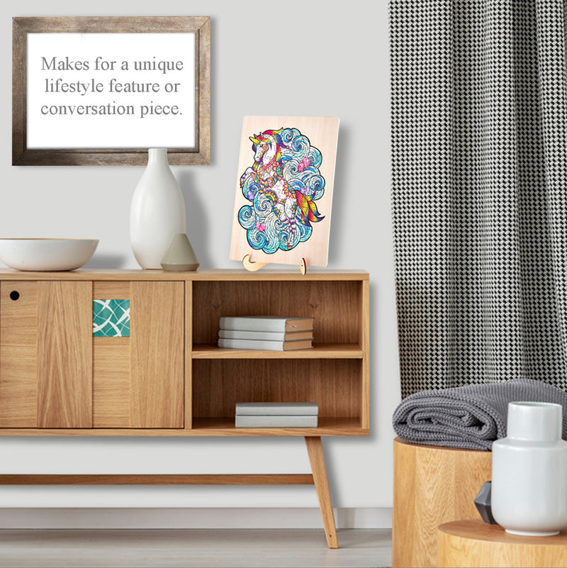 Load image into Gallery viewer, 129 Piece Wooden Jigsaw Puzzle, Unicorn