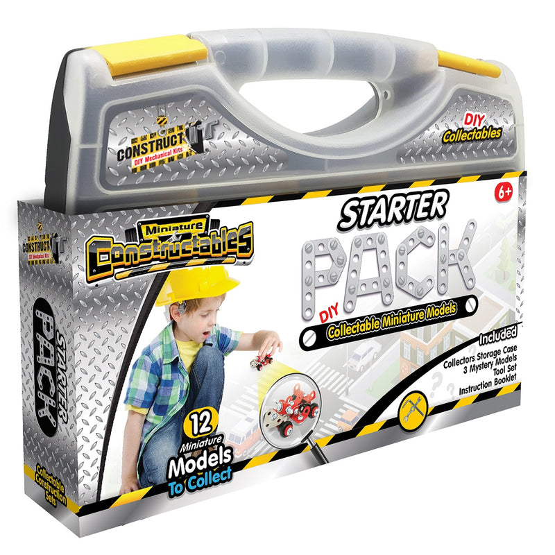 Load image into Gallery viewer, Constructables Starter Case - DIY collectable 3 Piece Mystery Models Pack