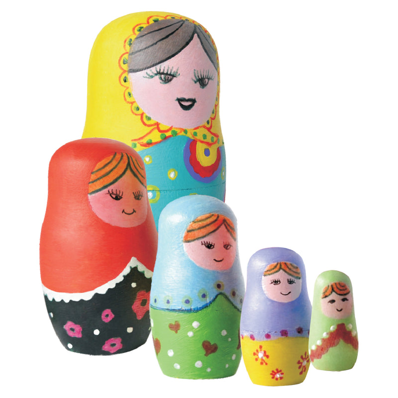Load image into Gallery viewer, Paint Your Own Wooden Nesting Dolls
