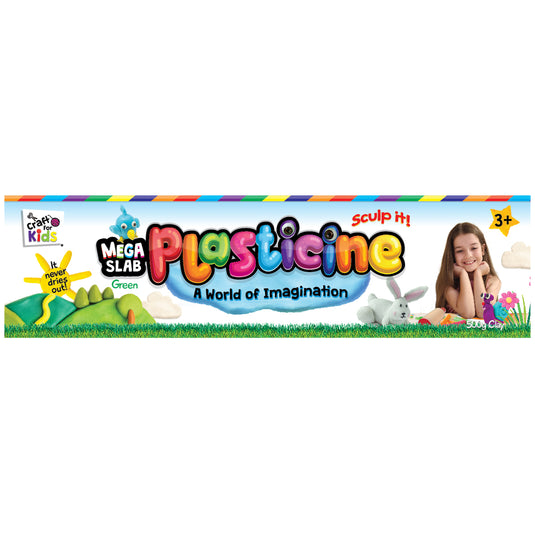 Plasticine 500 Gram Block - Green