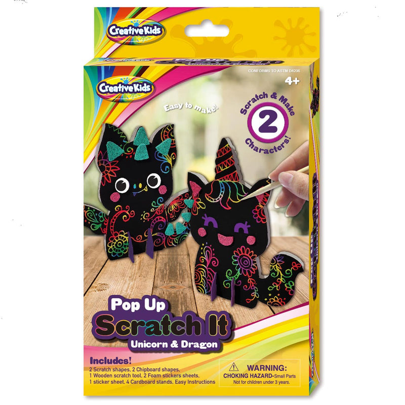 Load image into Gallery viewer, Pop Up Scratch It Unicorn & Dragon