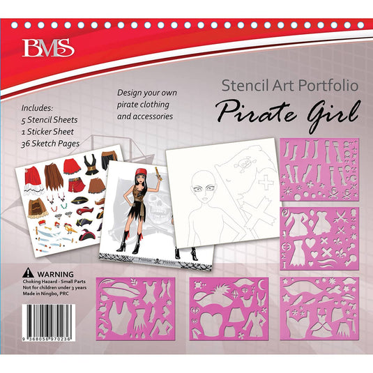 Pirate Girl Stencil Art Portfolio