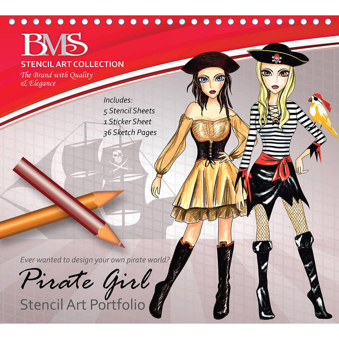 Pirate Girl Stencil Art Portfolio