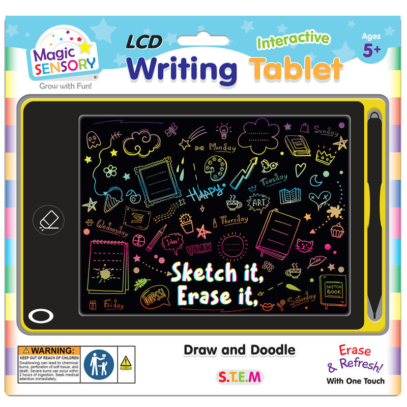 Load image into Gallery viewer, Interactive LCD Writing Tablet - Yellow Doodle
