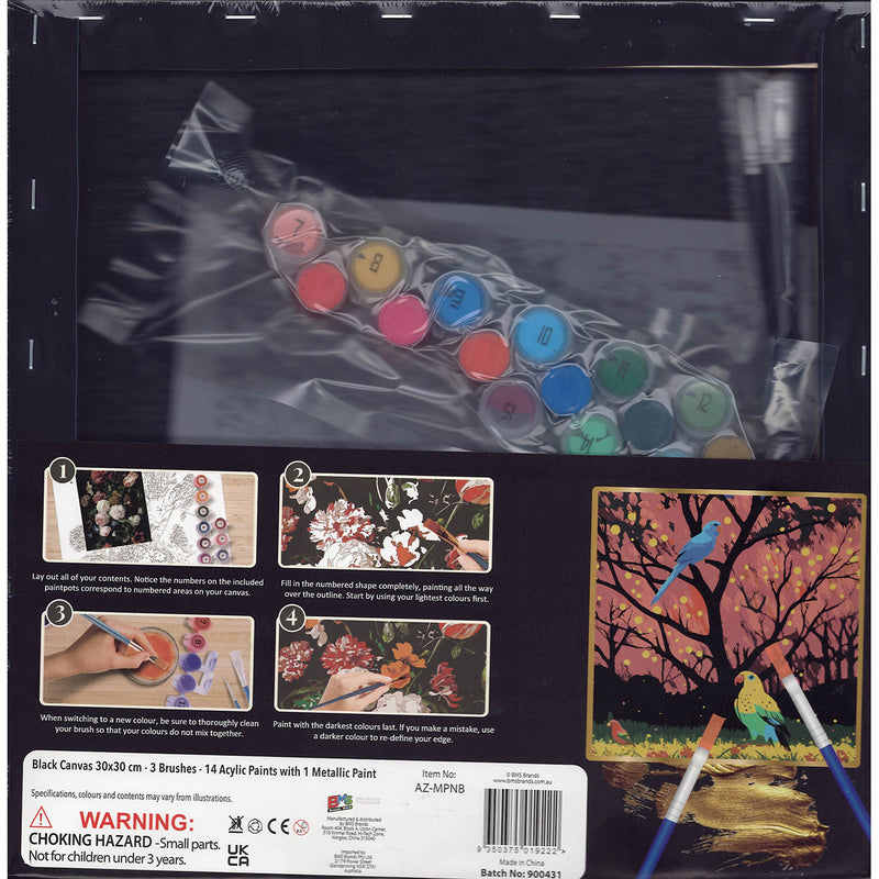 将图像加载到画廊查看器中，Metallic Paint By Number Bird
