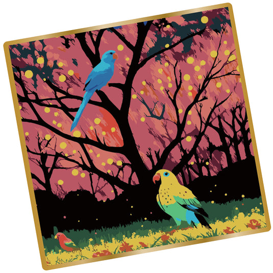 Metallic Paint By Number Bird