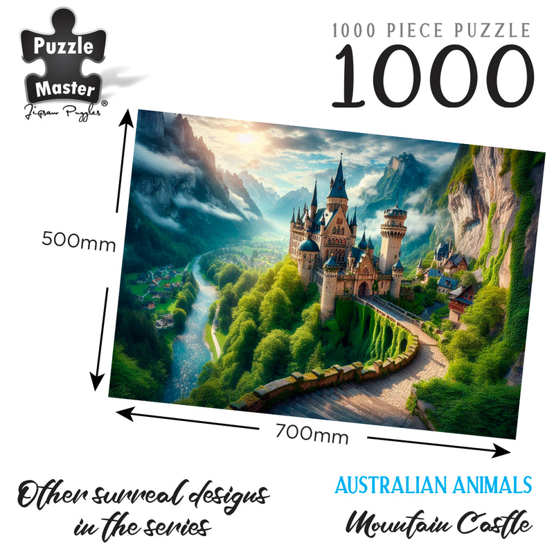将图像加载到画廊查看器中，Mountain Castle
