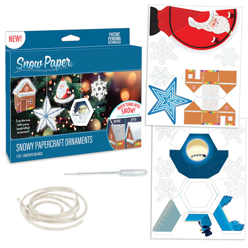 Load image into Gallery viewer, Snowy Papercraft Ornaments
