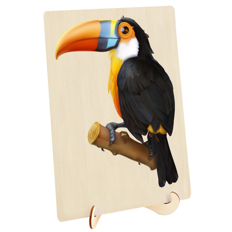 Load image into Gallery viewer, 135 Piece Wooden Jigsaw Puzzle, Toucan (A3 Series)
