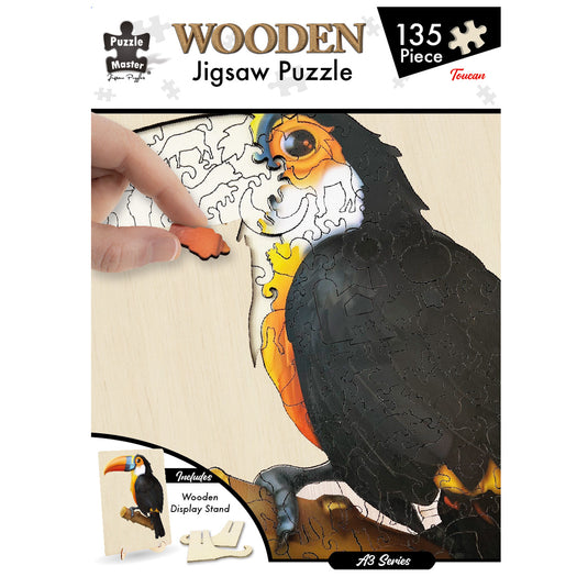 135 Piece Wooden Jigsaw Puzzle, Toucan (A3 Series)