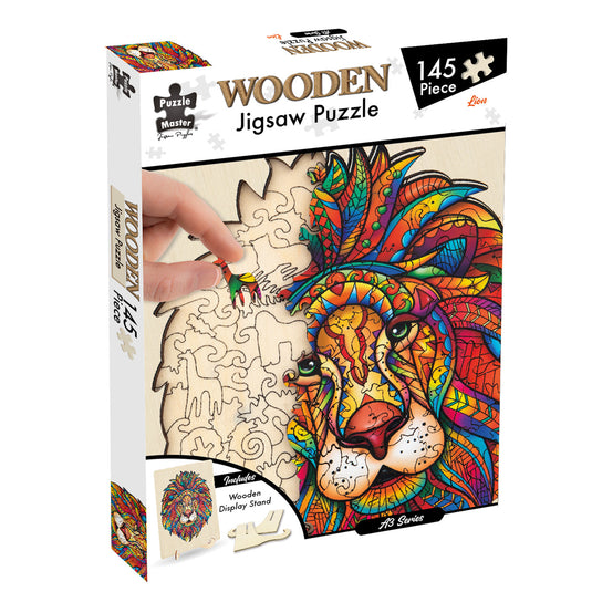 145 Piece Wooden Jigsaw Puzzle, Lion (A3 Series)