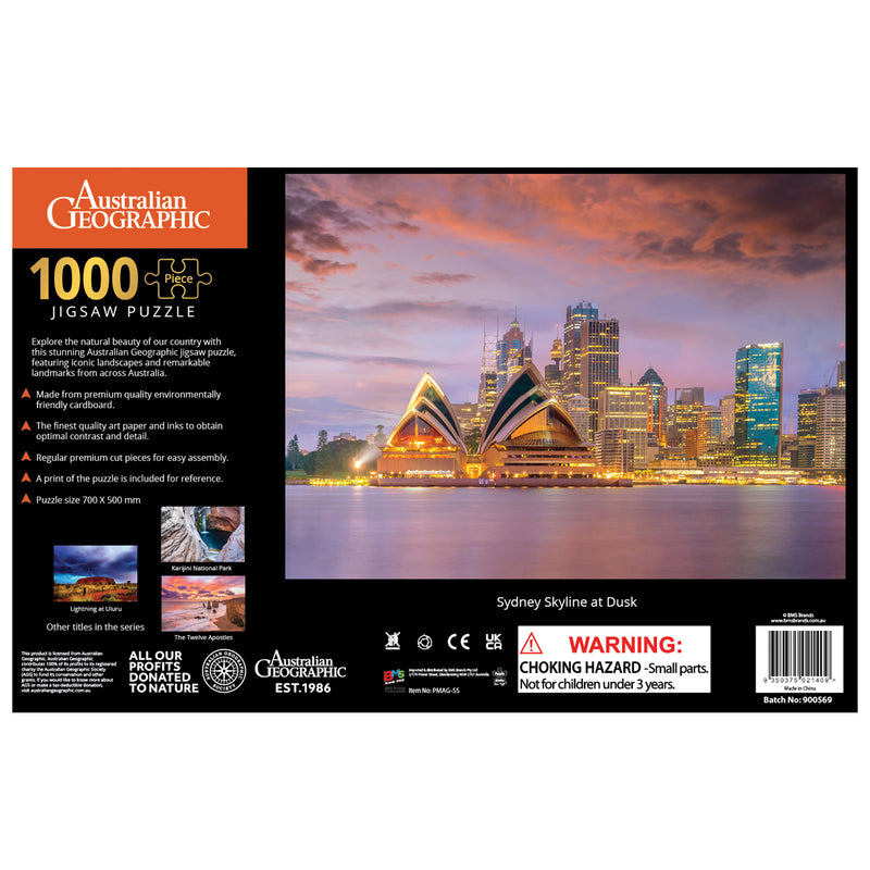 将图像加载到画廊查看器中，Australian Geographic 1000 Piece Jigsaw: Sydney
