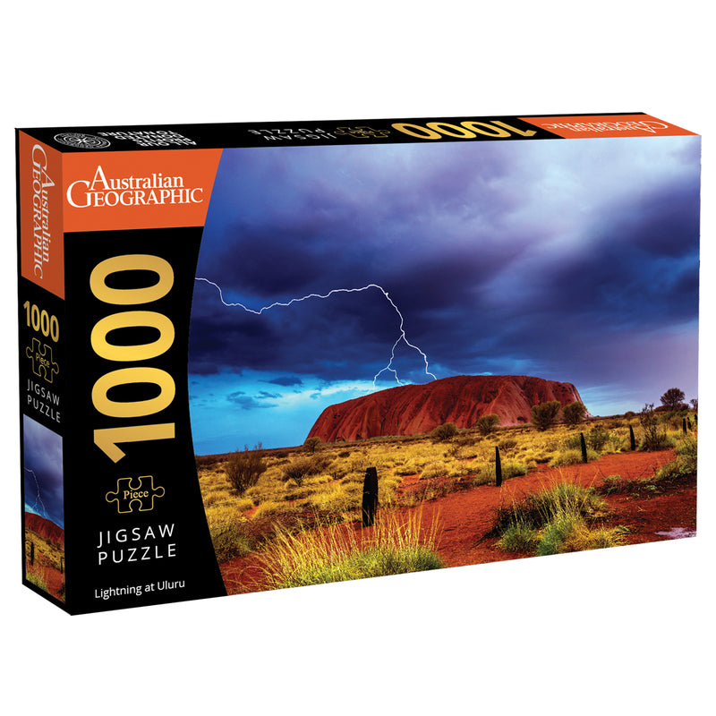 Load image into Gallery viewer, Australian Geographic 1000 Piece Puzzle: Lightning at Uluru
