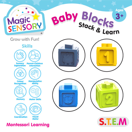Educational Baby Blocks - Stack & Learn – BMS Brands