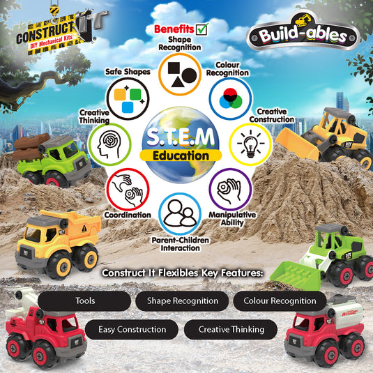 Fire Rescue Build Up Build-ables - Fire Rescue Vehicles 2 in 1 β BMS Brands