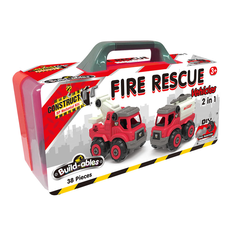 Load image into Gallery viewer, Build-ables - Fire Rescue Vehicles 2 in 1
