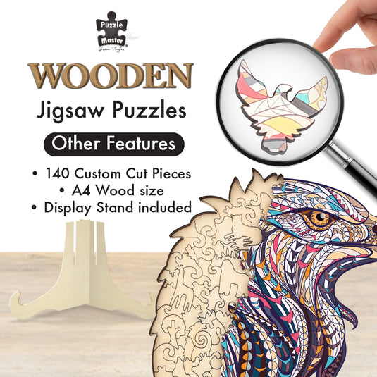 127 Piece Wooden Jigsaw Puzzle, Eagle BMS Brands