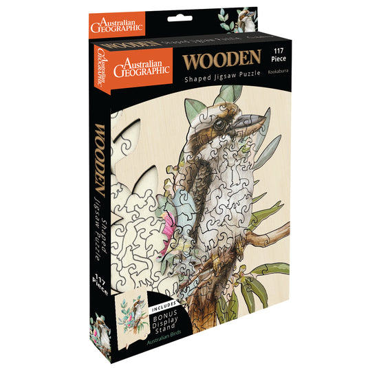 Australian Geographic 117 Piece Wooden Jigsaw Puzzle Kookaburra