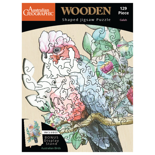 Australian Geographic 129 Piece Wooden Jigsaw Puzzle Galah