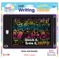 Interactive LCD Writing Tablet - Purple Art (USB Rechargeable)