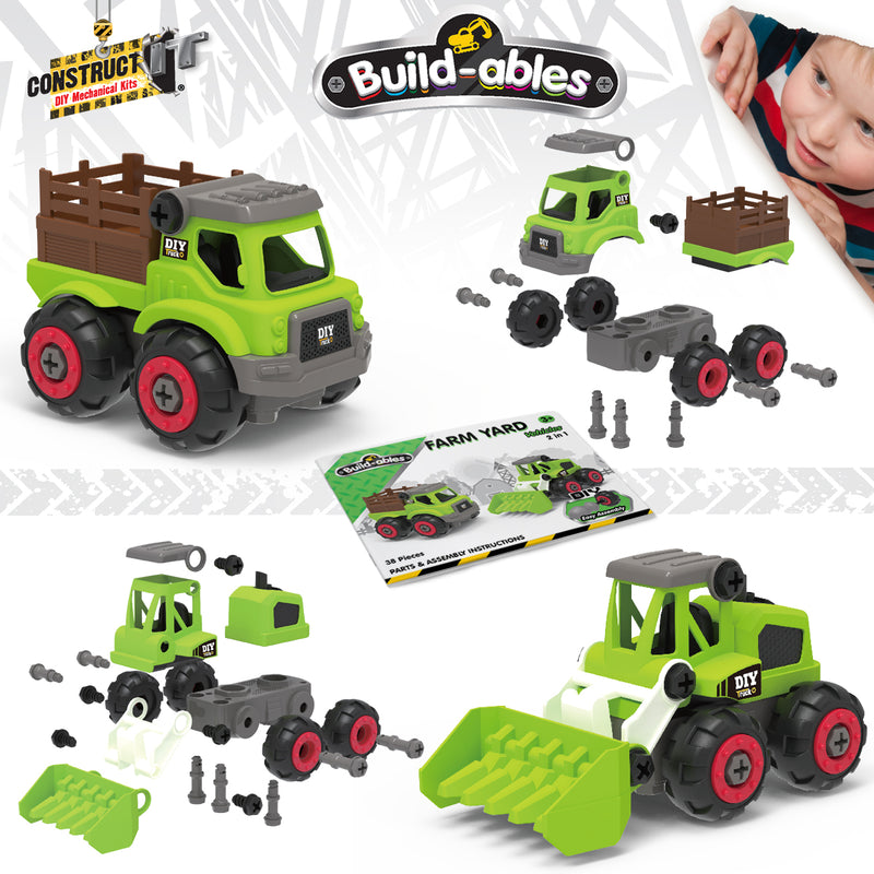 Load image into Gallery viewer, Build-ables - Farm Hand Vehicles 2 in 1
