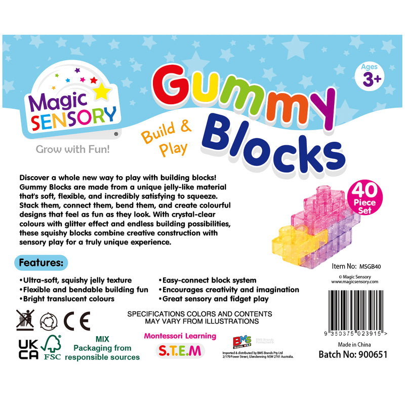 将图像加载到画廊查看器中，Gummy Blocks 40 Piece
