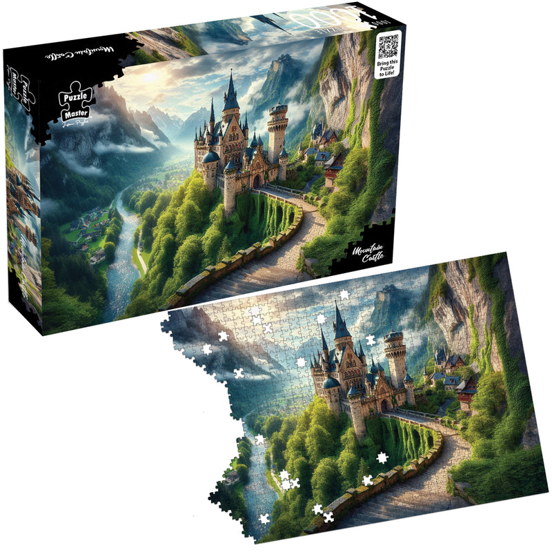 将图像加载到画廊查看器中，Mountain Castle
