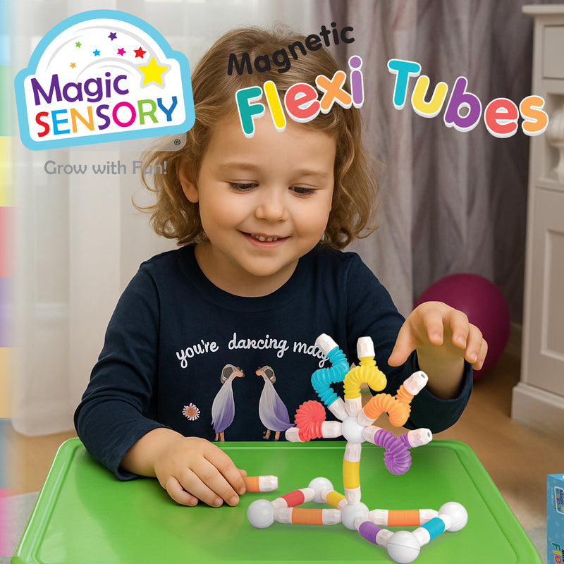 将图像加载到画廊查看器中，Magnetic Flexi Tubes 26 Piece Set
