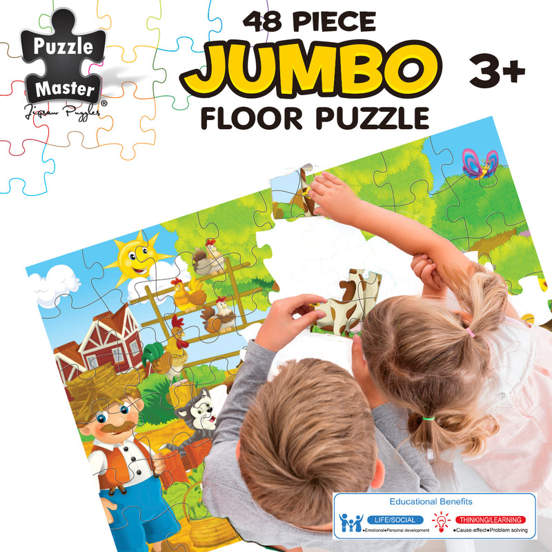 将图像加载到画廊查看器中，48 Piece Jumbo Puzzle Farm Hands
