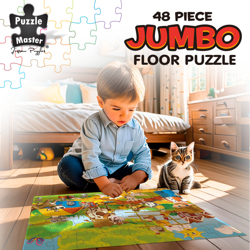 将图像加载到画廊查看器中，48 Piece Jumbo Puzzle Farm Hands
