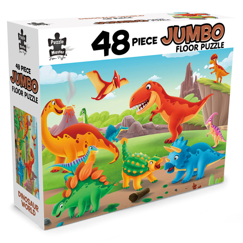 将图像加载到画廊查看器中，48 Piece Jumbo Puzzle Dinosaur World
