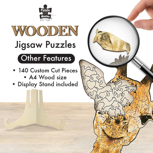 128 Piece Wooden Jigsaw Puzzle Giraffe