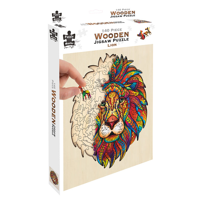 140 Piece Wooden Jigsaw Puzzle, Lion