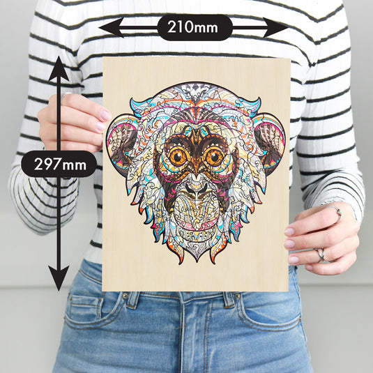 132 Piece Wooden Jigsaw Puzzle, Monkey