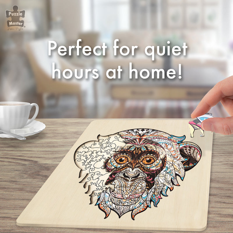 Load image into Gallery viewer, 132 Piece Wooden Jigsaw Puzzle, Monkey
