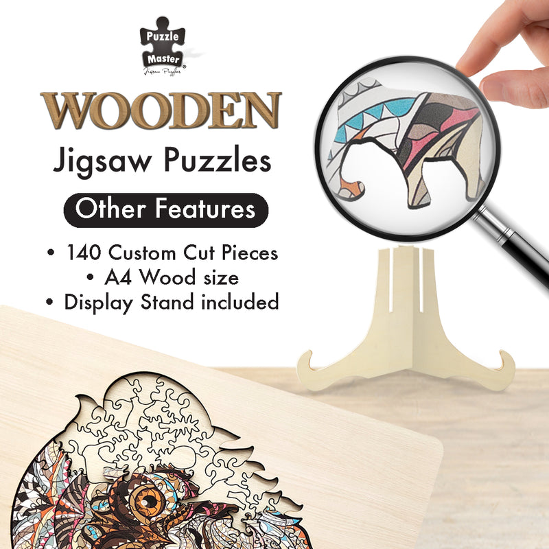 Load image into Gallery viewer, 132 Piece Wooden Jigsaw Puzzle, Monkey
